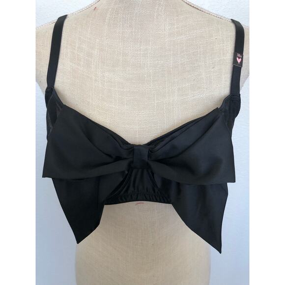 Victoria's Secret Dream Angels Bow Push-Up Bra in Black Mesh and Satin - 38D - Picture 5 of 9